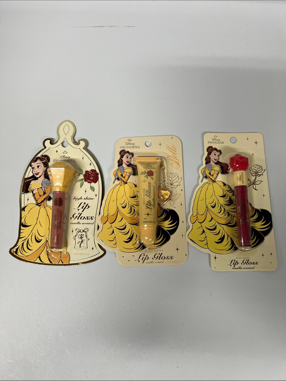 Disney Belle Lip Gloss Set - Yellow & Red Shades